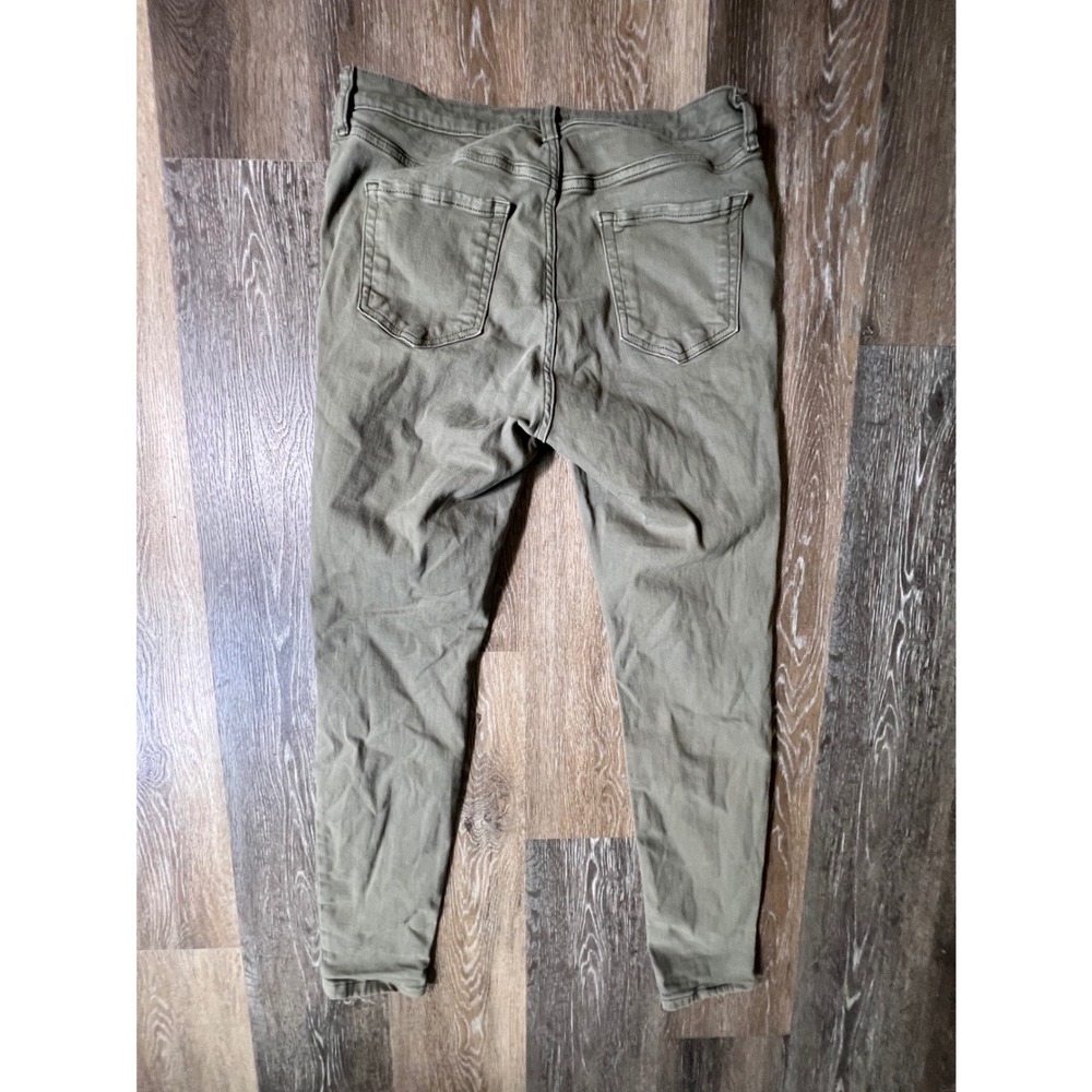 Amazon Essentials Skinny Jeans Womens 14L Olive Green Stretch Long Denim Pants - Picture 7 of 8